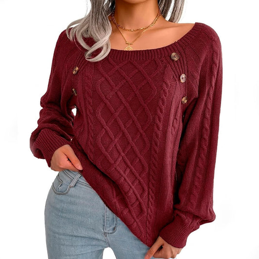 Knitted Sweater Women's with Button Detail Elise