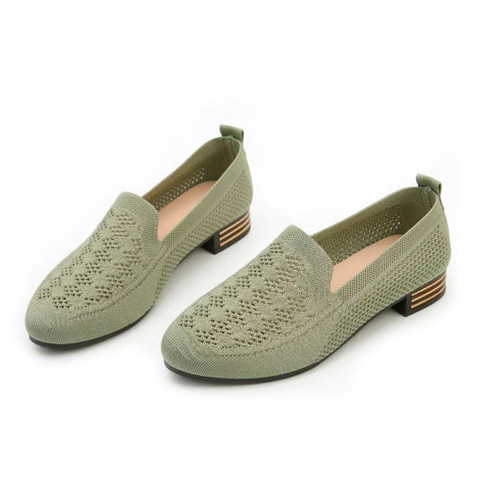 Loafers Women's with Woven Block Heel Elise