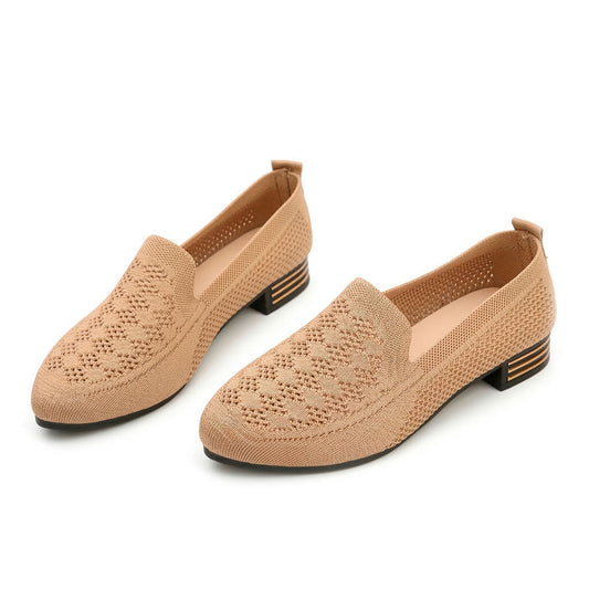 Loafers Women's with Woven Block Heel Elise