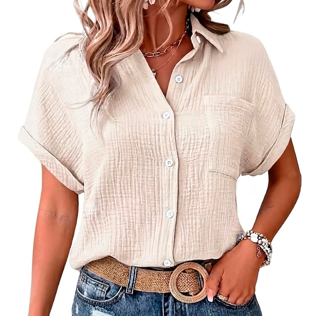 Muslin Blouse Women's with Short Sleeves Elise