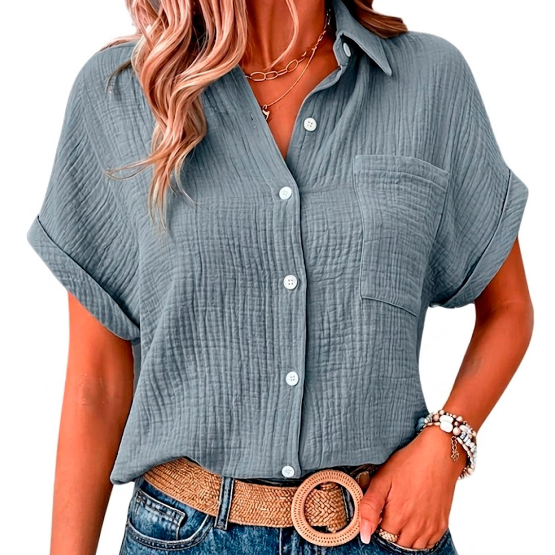 Muslin Blouse Women's with Short Sleeves Elise