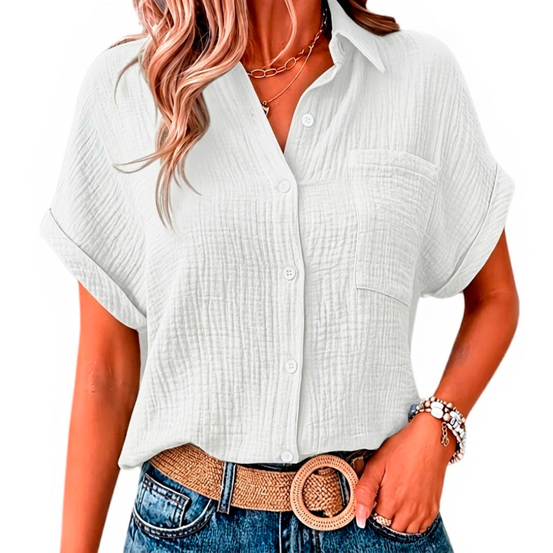 Muslin Blouse Women's with Short Sleeves Elise