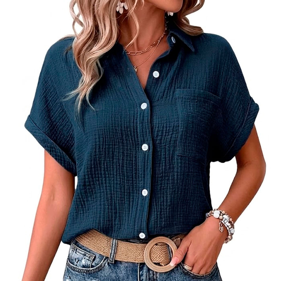 Muslin Blouse Women's with Short Sleeves Elise