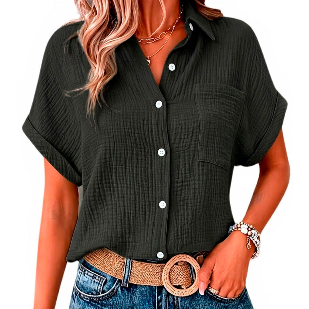 Muslin Blouse Women's with Short Sleeves Elise