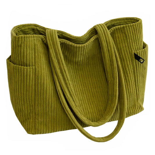 Shopper Bag Women's with Side Pockets in Corduroy Elise